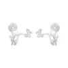 Backs Earrings Butterfly Woman Mosquito Coil Clip Earring For Women Party Gift Fashion Trend Silver Color Metal Jewellery Accesorios