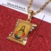 Hanger kettingen Jezus hoofd goudkleur keten vrouwen christelijke sieraden kruisbeeldpendant