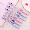 1Pc 0.5mm Fairy Stick Creative Rainbow Color Ballpoint Pen Drift Sand Glitter Crystal Ball For Girl Gift Stationery