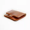 Porte-cartes porte-cartes en cuir véritable pour hommes hommes Vintage fait à la main en cuir de vachette court petit porte-monnaie d'identité Mini portefeuille étui