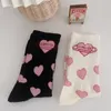 Socks Hosiery ita JK Girls Female Version of The Tube Ins Love Japanese Cute Student White Jk Red Long Cotton 230512