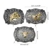 Belts Long Horn Bull Western Belt Buckle Cowboy Metal For Men Drop