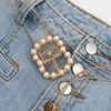 Belts Fashion Gold Silver Rivet PVC Transparent Belt Women Luxury Pearl Buckle Jeans Pants Waistband Corset Dress Decoration Accessory