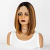 Straight Short Bob Wig 13x4 HD Lace Front Wigs Natural Color Blonde Wine Red Brown for Black Woman