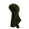 Beanies Beanie/Skull Caps Men Women Breathable Bandana Hat Gold Velvet Durag Long Tail Headwrap Chemo Cap