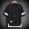 Mens Magliette Estate Maniche Corte Harajuku Corea Moda Bianco Nero T Shirt Streetwear Hip Hop Oversize Maglietta Top Tees Vestiti 230512