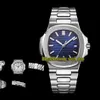 5色V3エディションスポーツNautilus 5711 1a 010 Blue Dial Cal 324 SC Automatic 5711 1A Mens Watch Steel Case V字型Sapphire Luxur243Q