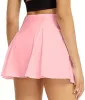 Luluwomen Yoga veckad kjol knä över längd fickshorts inuti tennisbiker golf badminton strand springa fitness sport kjol gym kläder 94Jn#