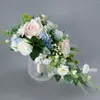 Decorative Flowers Wedding Bride Hand Bouquet Waterfall For Church Festival Ceremony Bridal Shower