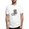 Hommes t-shirts terreur Lions rugissement imprimé à manches courtes t-shirts été décontracté haut en coton t-shirt Streetwear