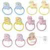 16163 Sweet Baby Girls Hair Rope Harts Cartoon Unicorn Alpaca Kids Hair Ring High Elastic Hairband Children Hairs Rings