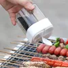 Bottiglie di stoccaggio 4 in 1 barattolo di condimento in plastica trasparente per sale, pepe e spezie per cucinare barbecue