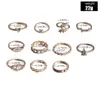 Кольцевые кольца полос 2022 винтажные модные кольца для женщин Gold Gold Metal Punk Geometric Hollow Leaves Jewelry Anillos Dhgarden DHDBT