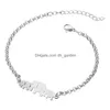 Charm Bracelets Elephant Butterfly Bangles Animal Chain Link Bracelet Female Stainless Steel For Women Accessories Drop Deliv Dhgarden Dhzsh