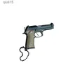 Gun Toys 1 3 Högkvalitativ metallmodell Beretta 92F Ingen inskription Keychain Toy Gun Miniature Alloy Pistol Collection Toy Gift Pendant T230515