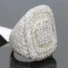 selling beautiful new 18K Gold luxurious full Diamond Men's ring European and American women's ring290C