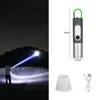 Ficklampor facklor bärbara mini stark ljus USB -laddningsbar nyckelring arbete utomhus camping led vattentätt fackla lampa