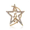 Backs Orecchini Fashion Crystal Star Polsino per donna No Piercing Full Pentacle Ear Clip Gioielli Regali