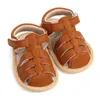 Sandalen Sommergeborene Schuhe Baby Jungen Sandalen Weiches Leder Bebe Jungen Prewalker Weiche Sohle Echtes Leder Strandsandalen 4 Farben 230515