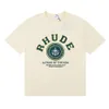 Rhude T-shirt Summer Designer T Shirt Men T Shirts Topps Luxury Letter Print Shirt Mens Women Clothing Short Sleeved S-XXL