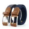 Riemen 1x mode riem canvas geweven elastische universele pin buckle jeans unisex kleding accessoires