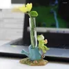 Vaser Creative Frog Pastoral Micro Landscape Mini Flower Pot Desk -bordsskivblommor Arrangement Trinka Dekor med glasflaskgåva