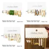 Dangle żyrandol Bohemian Gold Snake Kolczyki motylowe Zestaw dla kobiet Pearl Acryl Drop K inkurację 2021 Trend dostarczania biżuterii DHD2W