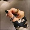 Band Rings Fashion Women Geometry Punk Ring Euramerican Style Retro Alloy Chain Jewelry Accessories Good Friend Party Gift Dr Dhgarden Dh8Pp