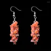 Dangle Earrings 6Pair Natural Stone Gravel For Women Carnelian Jewellry Female Charm Bohemian Holiday Style Jewelry