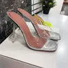 Sandal 2023 Star Style Style Transparent PVC Crystal Clear Heeled Women Slipper Fashion High Heel Female Mule Slide Summer Sandal Shoe 230317