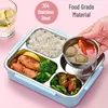 Pudełka bento stee pudełko na lunch bento pudełko bento dla dzieci zupa łyżka pałeczka torba do przechowywania pojemnika biuro biuro obiadowe 230515