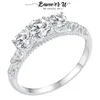 Кольцо для пасьянса USHAPED Силиконовое кружевное кольцо 925 Стерлинговое серебро 3 Каменное лотос Кольцо D Цвет VVS1 EX Sparkling Diamond Women участвуют в GRA 230512