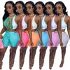 Survêtements pour femmes Zoctuo Ensembles de deux pièces Femmes Patchwork Débardeur Vélo Shorts Sportif 2 Tenues Sexy Party Club Wear Streetwear Correspondant Se