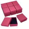 Jewelry Boxes pandahall Cardboard Jewelry box Set Gift Boxes for Earrings Ring Necklace Packing jewelry organizer Display Boxes 9x7x3cm 12pcs 230512