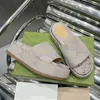 المرأة المتشابكة G Logo Sandals Slippers الأزياء الفاخرة الأزواج الفريدة النعال النعال السيدات أناقة زيادة صندل شريحة النحافة حجم كبير الحجم