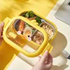 ベントボックスかわいいステンレススチールベントランチボックスキッズスクールkawaii bentoボックスキッズ密閉携帯用食品容器別々の加熱可能なランチボックス230515