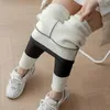 Aktiva byxor leggings för kvinnor varma ben