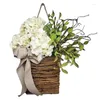 Decoratieve bloemen kunstmatige hangende planten muurbladeren zemelen bran ches outdoor tuin huisdecoratie manden met