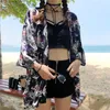 Etnische kleding Bebovizi Black 2023 Zomer Japanse mode Vrouwen Harajuku Cardigan Kimono Blouse Tops Casual Beach Kimonos Robe kleding