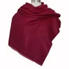 Halsdukar kvinnors förtjockna kashmir halsduk vinter pashmina fast kvinna mode skarvhawl lady's stickade sjal röda hijabs långa omslag