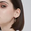 Bengelen oorbellen luxe sieraden kruis zilvergeplateerde mannen gepersonaliseerde hiphop oor clip oorlingen Koreaanse mode 2023 voor vrouwen