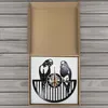 壁の時計バッジー鳥LPレコード時計現代動物サイレントクォーツウォッチオウム鳥保育園キッズルーム装飾ライト