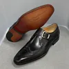 Schuhe aus echtem Rindsleder, Business-Casual, britisches Herren-Derby, helles formelles Oxford-Kleid, Schwarz, große Größe, Haspe, 2023 Frühling