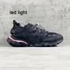 Tasarımcı Eğitmenler Track Led Spor Ayakkabıları Erkek Ayakkabı Kadın Eğitmenleri Işıklı Gomma Deri Sneaker Naylon Platform Eğitmeni Dantel Up Mesh Ayakkabısı Kutu