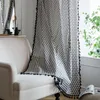 Curtain American Style Curtains For Kitchen Cotton Linen Living Room Study Bedroom Tassel Curtians Window Treatment