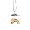 Pendant Necklaces Fashion Daisy Rainbow Necklace Enamel Cartoon Kids Good Friends Jewelry Gift Drop Delivery Pendants Dhgarden Dh0D4