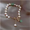 Bracelets de charme clássico moda de pedra natural pênda pingente de pingente para mulher requintada novo boneco de luta Lucky Anniversary Luxury jewe dhkox