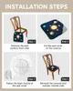Chair Covers Universe Starry Sky Solar System Planet Elastic Seat Cover For Slipcovers Dining Room Protector Stretch 2pcs R