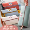 Storage Bags Pencil Case Leather Bag Cute School Supplies Korean Pen Kawaii Stationery 2023 High Multi Colors