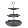 Plates Three-layer Fruit Cake Plate Stand Home Party Dessert Storage Rack Cupcake Serving Holder Tray